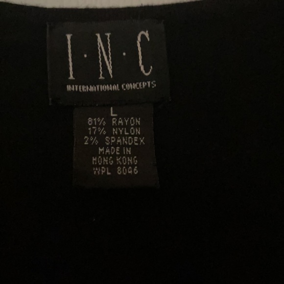 INC large black short sleeve shirt - Picture 2 of 3
